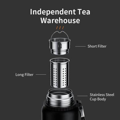 Gourde isotherme avec filtre a thé BeWell™